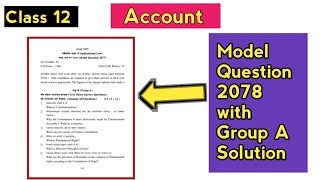 Class 12 Account Model Question 2080 Solution PDF