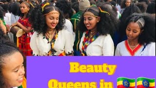 Ethiopian beauty queens Ashenda celebration in Hawassa, Ethiopia.