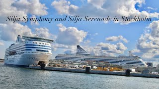 Silja Serenade and Silja Symphony arrive and departure from Stockholm together