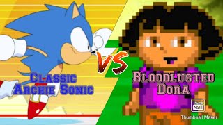 Classic Archie Sonic vs Bloodlusted Dora