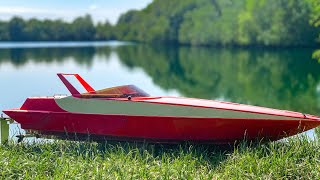 VINTAGE RC SPEED BOAT in 2023 🚤  incredible VIEWS w/ onboard camera!!! Robbe Magnum