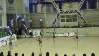 Belarus Team.Group Juniors Finals 4 Ribbons. RG WC S-Petersburg 04.04.2010.mp4