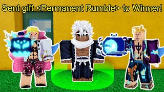 Highest Fruit You Spin Gets PERMANENT RUMBLE.. (Blox Fruits)