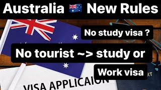 Australia new rules from july| no tourist visa convert to study or tourist visa #australia #blogger