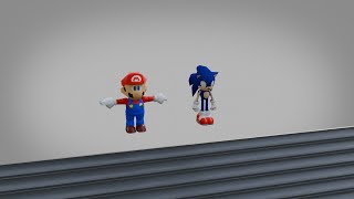 Mario vs Sonic: Which falls the fastest | Ragdoll Simulation