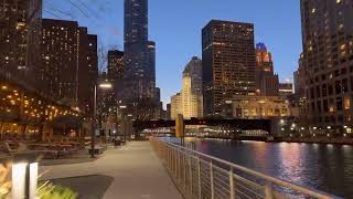 Chicago Riverwalk via Electric Skateboard