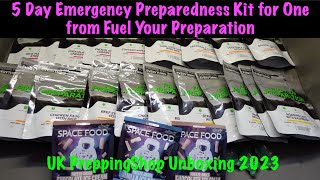 5 Day Emergency Preparedness Kit for One from Fuel Your Preparation - UK PreppingShop Unboxing 2023