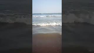 Chirala Beach ⛱️  --  Beautiful  waves coming slowly towards beach.