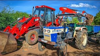 JCB 3dx Backhoe Maschine fully Loading video JCB miti leveling Work JCB farming #jcb #jcb3dx #farm