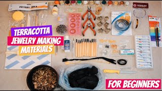 Terracotta Jewelry Making Materials for Beginners | Tamil