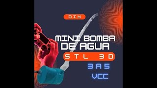 Bomba de agua impresa 3D 3 a 5 vcc