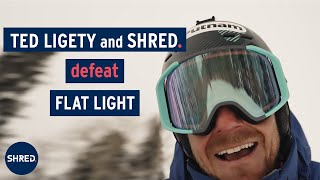 Ted Ligety and SHRED. defeat flat light with SHRED.’s Contrast Boosting Lens 2.0 developed with MIT.