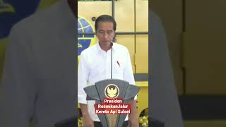 PRESIDEN JOKO WIDODO RESMIKAN JALUR KERETA API PERTAMA DI SULAWESI