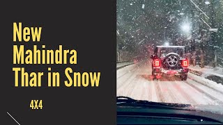 The all new Mahindra Thar 4x4 cruising effortlessly on snow! #MahindraThar #Snow #Ice