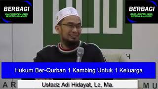 Hukum Ber Qurban 1 Kambing Untuk 1 Keluarga - Ustadz Adi Hidayat, Lc, Ma.