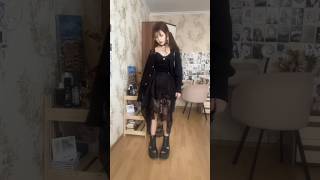 лук с вб на лето #y2k #outfit #gothic #grwm #anime #grunge