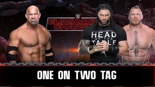 Goldberg vs. Roman Reigns and Brock Lesnar | Elimination Chamber