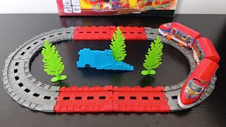 7 Minutes Satisfying With Unboxing Avengers Electric Train Play Set | With Motorized Engine | Review