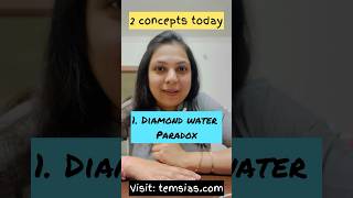 Diamond Water Paradox, Marginal utility #temsias #upsc #conceptoftheday #economy #gs3