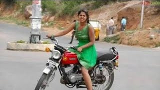 Indian girl drifting bike