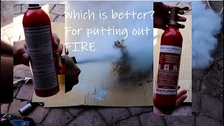 Foam vs powder fire extinguisher? Which works better on burning GOLDEN pineapple.