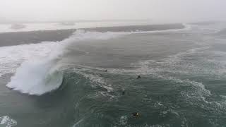 4K Surfing and Bodyboarding at The Wedge in Newport Beach, CA on July 5th 2020 just after sunrise