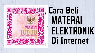 Cara membeli Materai Elektronik