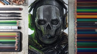 Drawing GHOST (Call of Duty: Modern Warfare II) | Fame Art