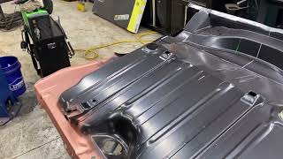 67 Firebird, Part 15, Prepping the trunk floor pan