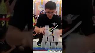 The Keng Ian Is The Beast! #worldrecord  #guinnessworldrecords #cupstacking  #speedstacking