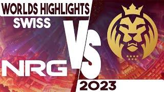 NRG vs MAD Highlights | SwissStage | Worlds 2023 | NRG vs Mad Lions