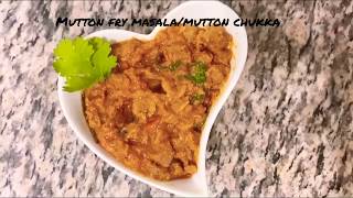 Mutton Dry Masala || Mutton Chukka Dry