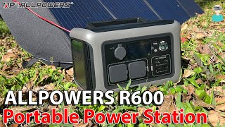 ALLPOWERS R600 Portable Power Station 600W 299Wh LiFeP04 Battery Kit & SP033 Solar Panel