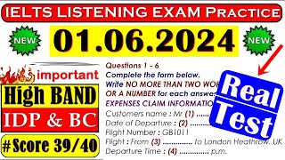 IELTS LISTENING PRACTICE TEST 2024 WITH ANSWERS | 01.06.2024