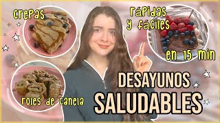 Desayunos SALUDABLES *DULCES* en 15 MINUTOS 😳 || BREIDISSS