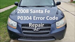 DIY 2008 Hyundai Santa Fe 2008 Coil Pack Repair Rough Idle Error Code P0304