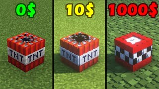 minecraft textures for 0$ vs 10$ vs 1000$