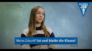 Klasse Job: Elisa erzählt, warum sie junge Menschen auf ihrem Lebensweg begleiten will.