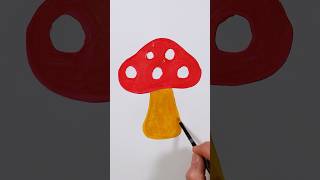 Mushroom Painting! Art for Kids  #shorts #painting #art #shortsvideo