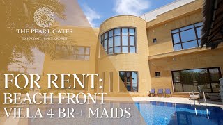 For Rent | Beach Front Villa | 4-Bedroom + Maid | The Pearl