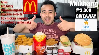 MCDONALDS || DRIVE THRU || MCDONALDS MUKBANG | FAST FOOD | ONLINE COLLAB WITH @ROB&NICA