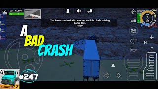 A Sudden Bad Crash At Night | Grand Truck Simulator 2 | Gameplay #247