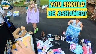 SHAMEFUL BEHAVIOR AT THE YARD SALE!