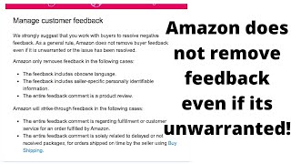 Amazon Feedback Removal Out of Control!!