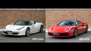 What is the difference between Ferrari 458 and 488