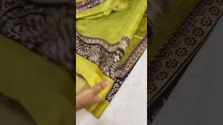 Soft Tussar Silk*sarees with *Beautiful Print With*Attractive Border*And Blouse *Price:999+Shipping