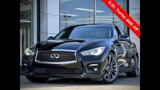 2016 INFINITI Q50 3.0t Red Sport 400 HP For Sale Walk-Around Quick Tour at Carmel Motors Indy