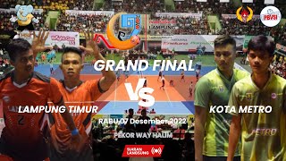 GRAND FINAL  PORPROV VOLI INDOR PUTRA | LAMTIM VS METRO