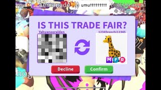 Oh no did I overpaid for this mega neon giraffe in adopt me with @roxhi roblox????😨😰😭😭