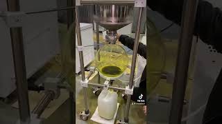 Vacuum filtering machine working on. This is the first distillation step for extracted oils